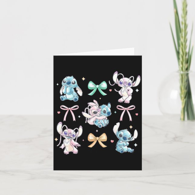 Amp Angel Coquette Style Bows Valentines Day  Karte (Vorderseite)