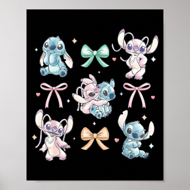 &amp; Angel Coquette Style Bows Valentine's Day  Poster (Vorne)