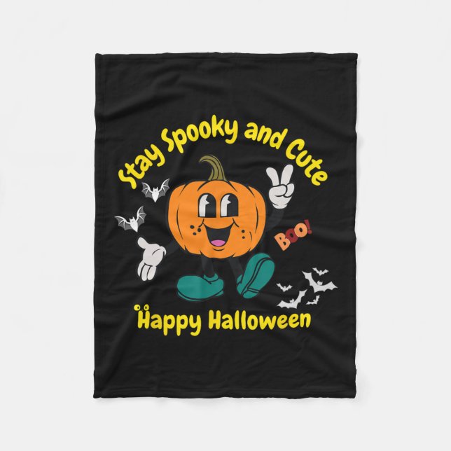 &amp; Niedlich Halloween Pumpkin Fleecedecke (Vorderseite)