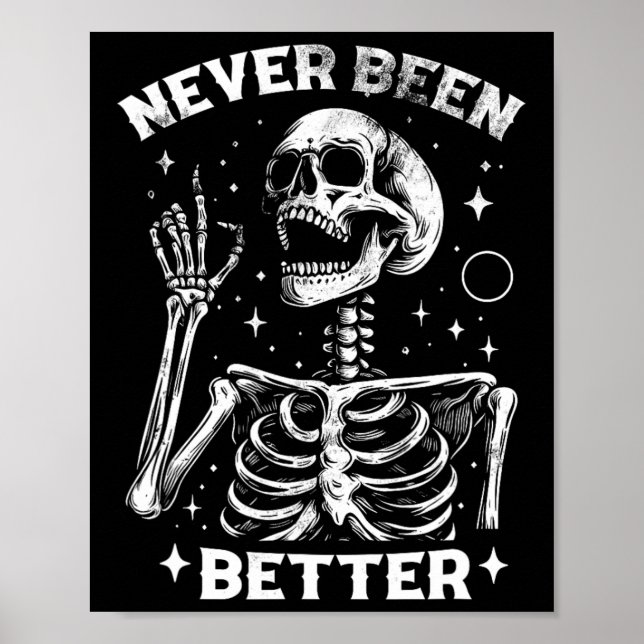 &amp; sarkastisches Halloween war nie besser Skele Poster (Vorne)