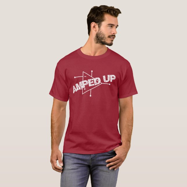 Amped ! T-shirt drôle d'OpAmp de l'électronique (Devant entier)