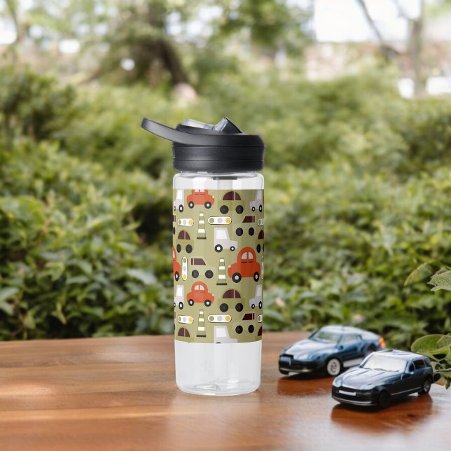 Ampel Orange Autos Muster Trinkflasche (Water Bottle)