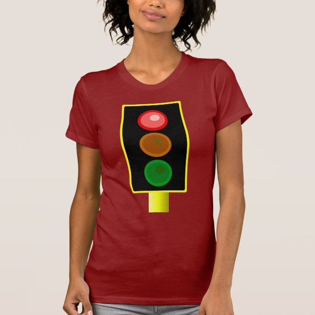Ampel-Shirt der Frauen rotes T-Shirt (Vorderseite)