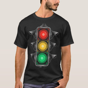 Ampel-Shirt Erwachsene Kinder Ampel-Kostüm T-Shirt