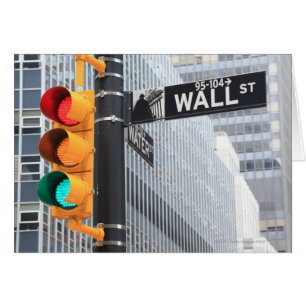 Ampel und Wall Street-Zeichen