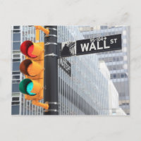 Ampel und Wall Street-Zeichen