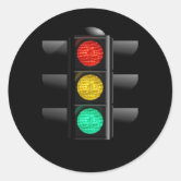 Ampel traffic light rot red runder aufkleber