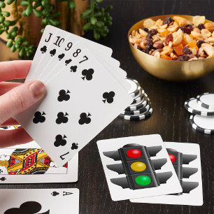 Ampelleuchten Rot-Gelb-Grün-Signal Spielkarten
