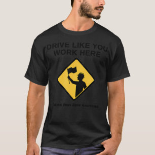 Ampelmann Vorne Straßenarbeitszone Straßenbaumanns T-Shirt