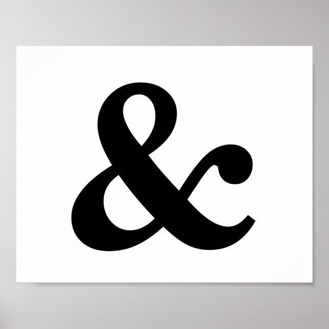 Ampersand 8" x 10" Poster (Vorne)
