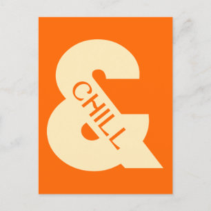 Ampersand Chill Minimalistische Postkarte