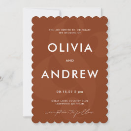 Ampersand Chocolat Faire-part de mariage Brown