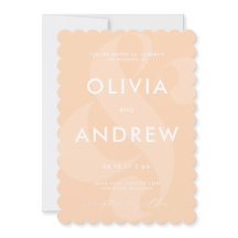 Ampersand Cream Desert Sand Faire-part de mariage