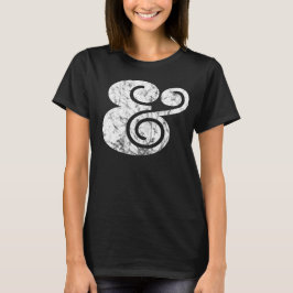 Ampersand "&" erschütterte Grafik | BL White | T-Shirt