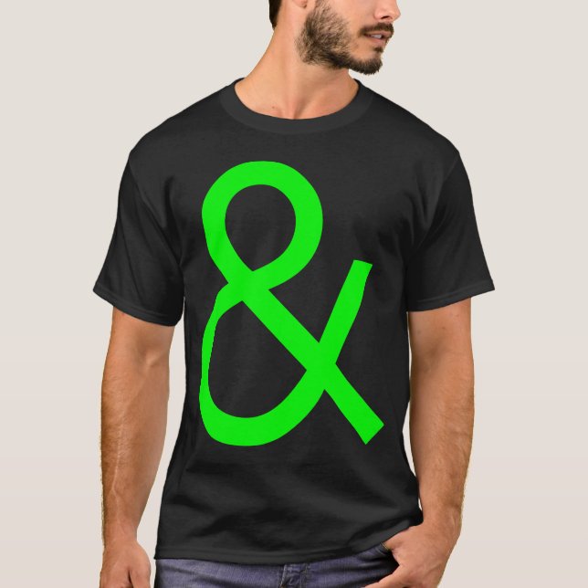 Ampersand - grün auf dunkel T-Shirt (Vorderseite)