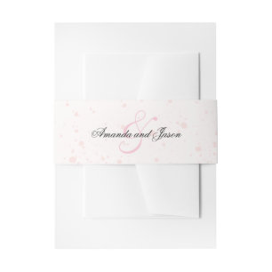 Ampersand Hochzeiten Namen Rosa Punkte Einladungsbanderole