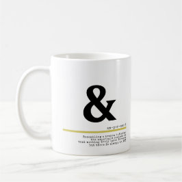 Ampersand Minimal Black Typografy Kaffeetasse