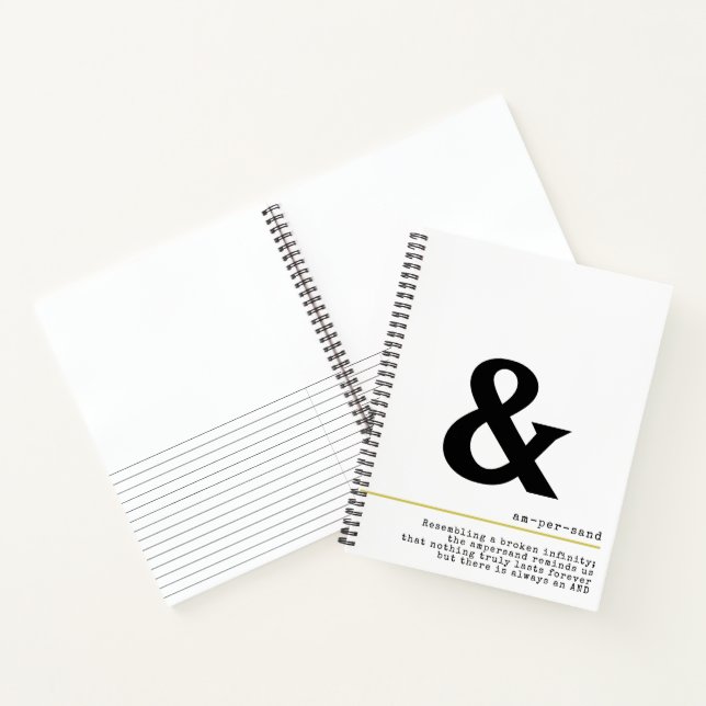 Ampersand Minimal Black Typografy Notizbuch (Innenseite)