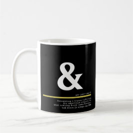 Ampersand Minimal White Typografy Kaffeetasse