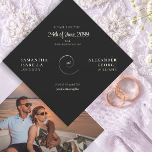 Ampersand Minimalistische Schwarz-weiß zeitlose Ho Save The Date