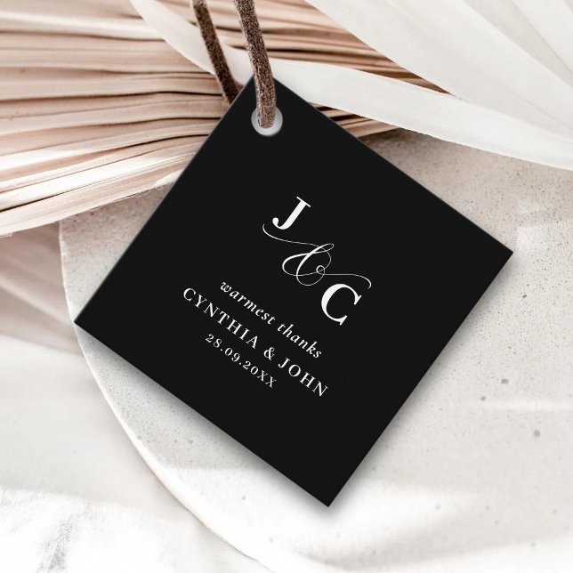 Ampersand Monogram Wedding Vielen Dank Geschenkanhänger (Von Creator hochgeladen)