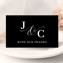Ampersand Monogramm Personalisierte Hochzeit Dankeskarte