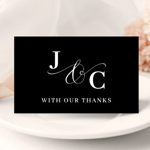 Ampersand-Monogramm Personalisierte Hochzeit Dankeskarte