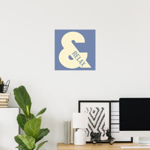 Ampersand Relax Minimalistisch Poster