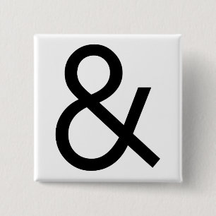 Ampersand - Schwarz Button