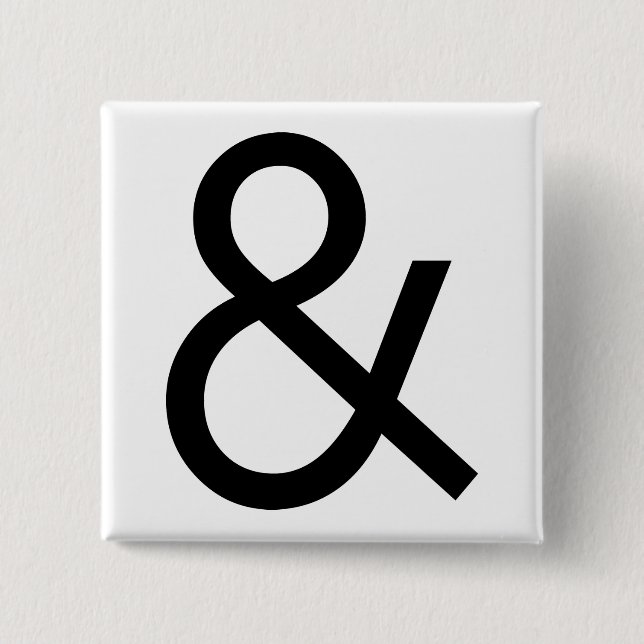 Ampersand - Schwarz Button (Vorderseite)
