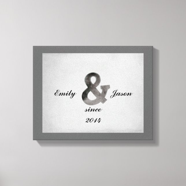 ampersand sur toile enveloppée personnalisée (Recto)