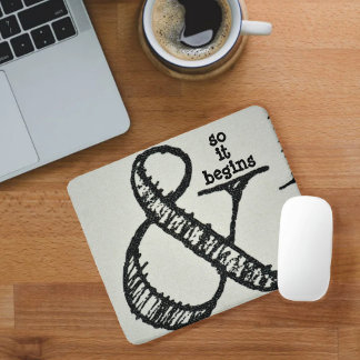 Ampersand-Symbol und so beginnt es grau Mousepad