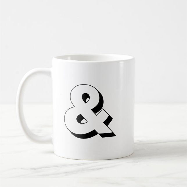 Ampersand Typografie Blackline Kaffeetasse (Links)