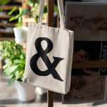 Ampersand | Und Symbol Modern Minimalistisch Simpl Tragetasche<br><div class="desc">Ein schlichtes,  stylisches Ampersandsymbol "und",  groß und gewagt in einem modernen minimalistischen Stil in zeitgenössischer schwarzer Typografie gedruckt.</div>