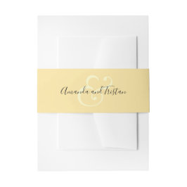 Ampersand Wedding Names Lemon Gelb Einladungsbanderole