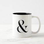 Ampersand Wohngestaltung Hochzeit Zwei-Töne-Kaffee Zweifarbige Tasse<br><div class="desc">Unsere Ampere und zwei Töne Kaffee Tasse, um Ihren besondere Anlass zu feiern! Mit einem minimalen Typografie-Design in Schwarz und Weiß repräsentiert der Ampersand das Wort UND, was bedeutet, dass es noch mehr gibt. Es ist ein Symbol für Inklusivität, Hoffnung und Entdeckung. Ein großartiger Bauernhof für Hochzeit, Gastgeschenk Hochzeit oder...</div>