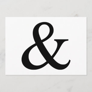 Ampersand-Zeichen und Zeichen Einladung