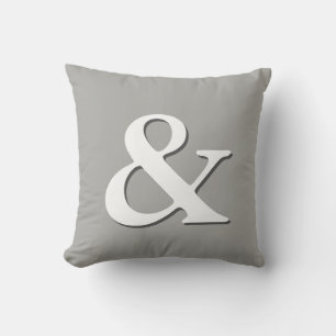 Ampersandkissen, grau und weiß, modern chic kissen