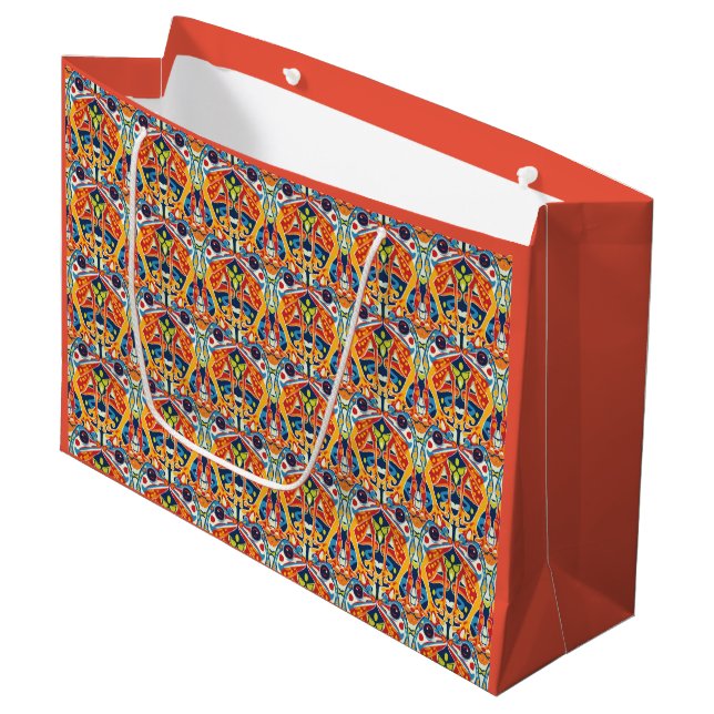Amphibien Amigos Große Geschenktüte (Vorderseite Schrägansicht)