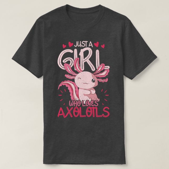 Amphibien in Mexiko Lover Nur ein Mädchen, das Axo T-Shirt (Design vorne)