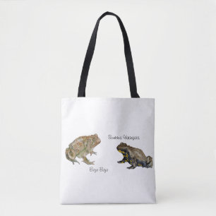 Amphibien, Reptilien und Insekten Aquarell Tasche