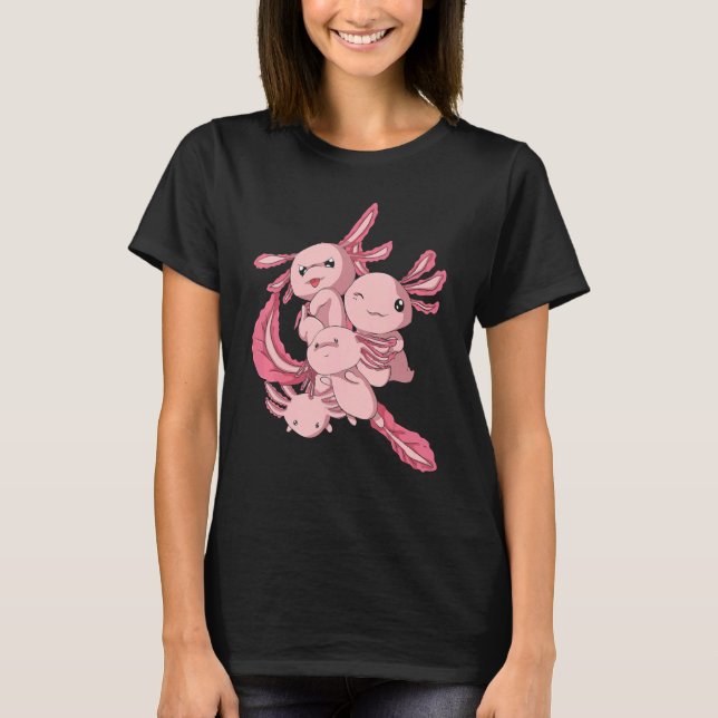 Amphibien Tier Mexican Salamander Axol T-Shirt (Vorderseite)