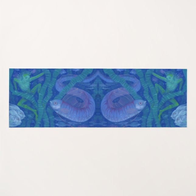 Amphibien und Fischkönig, Fantasiekunst, Unterwass Yogamatte (Vorderseite (Horizontal))