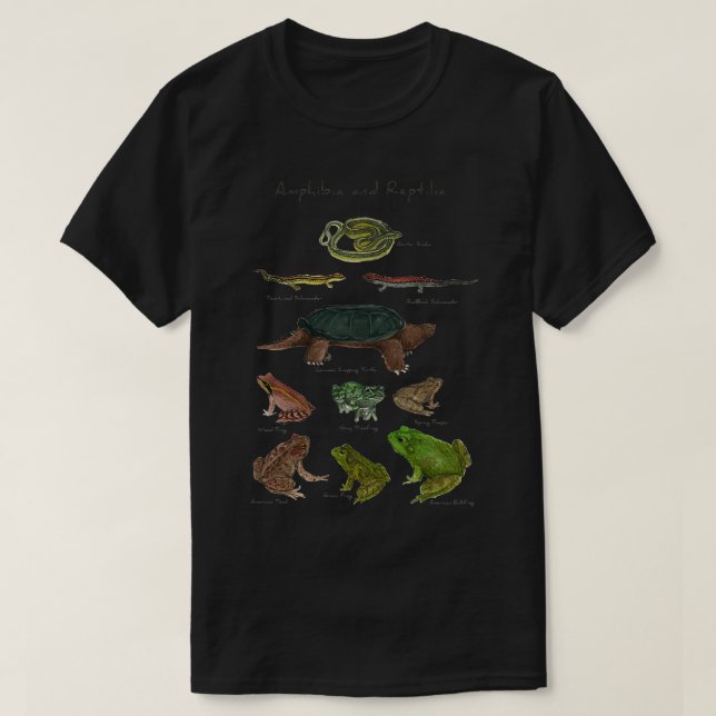 Amphibiens et reptiles Classique TShirt (Design devant)