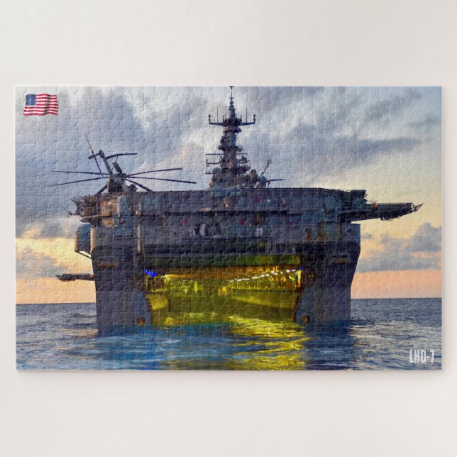 AMPHIBIOUS ASSAULT SHIP - LHD 7 (20 x 30 INCH) (Horizontal)
