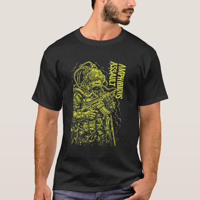 Amphibious Assault Trooper Deep Sea Combat Art T-Shirt (Vorderseite)