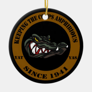 Amphibisch seit 1941 keramik ornament