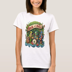 Amphibische Band, die in einem Sumpf mit Gitarren  T-Shirt