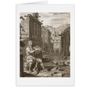 Amphion errichtet die Wände von Thebes durch die