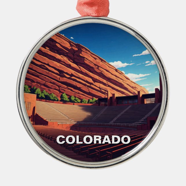 Amphitheater Colorado Rocks Ornament Aus Metall (Vorne)